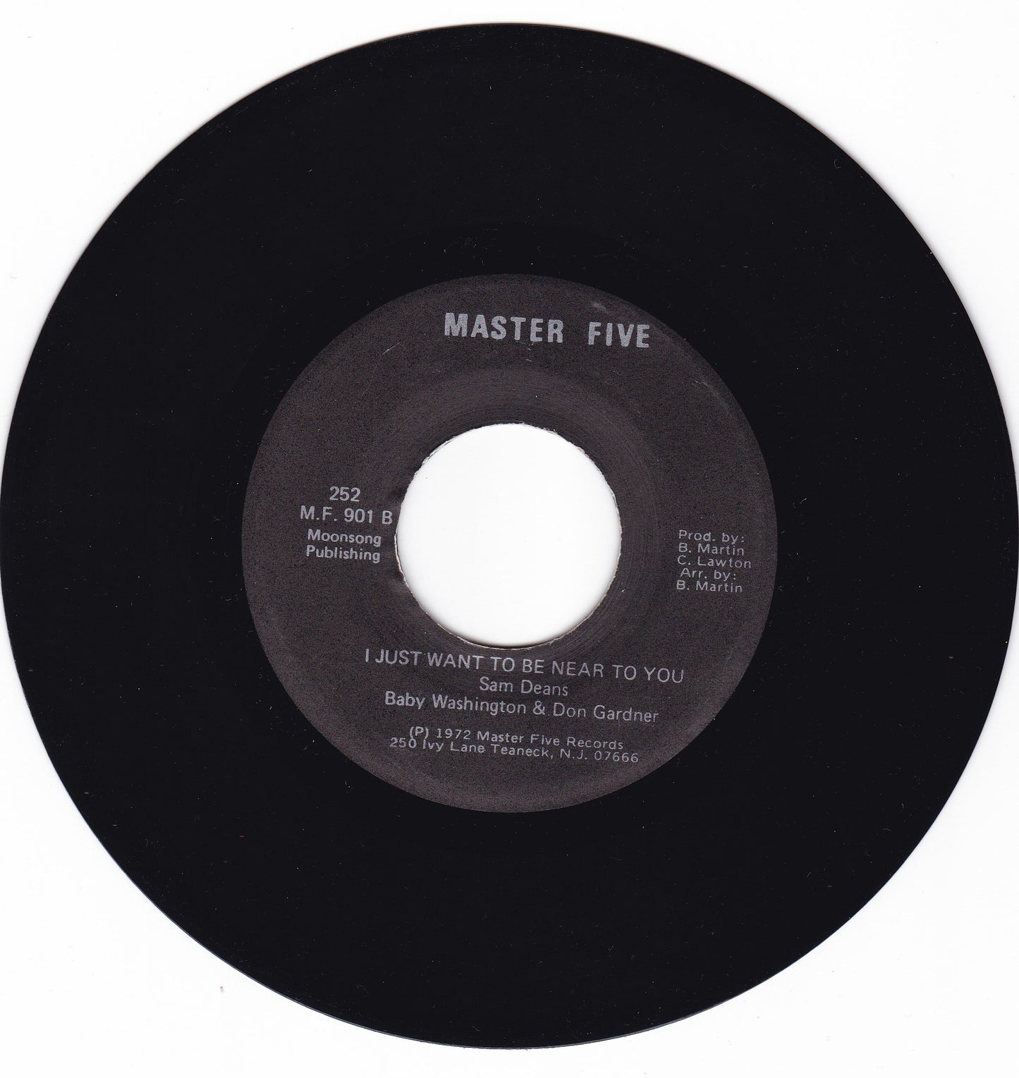 Baby Washington & Don Gardner Baby let me get close to you