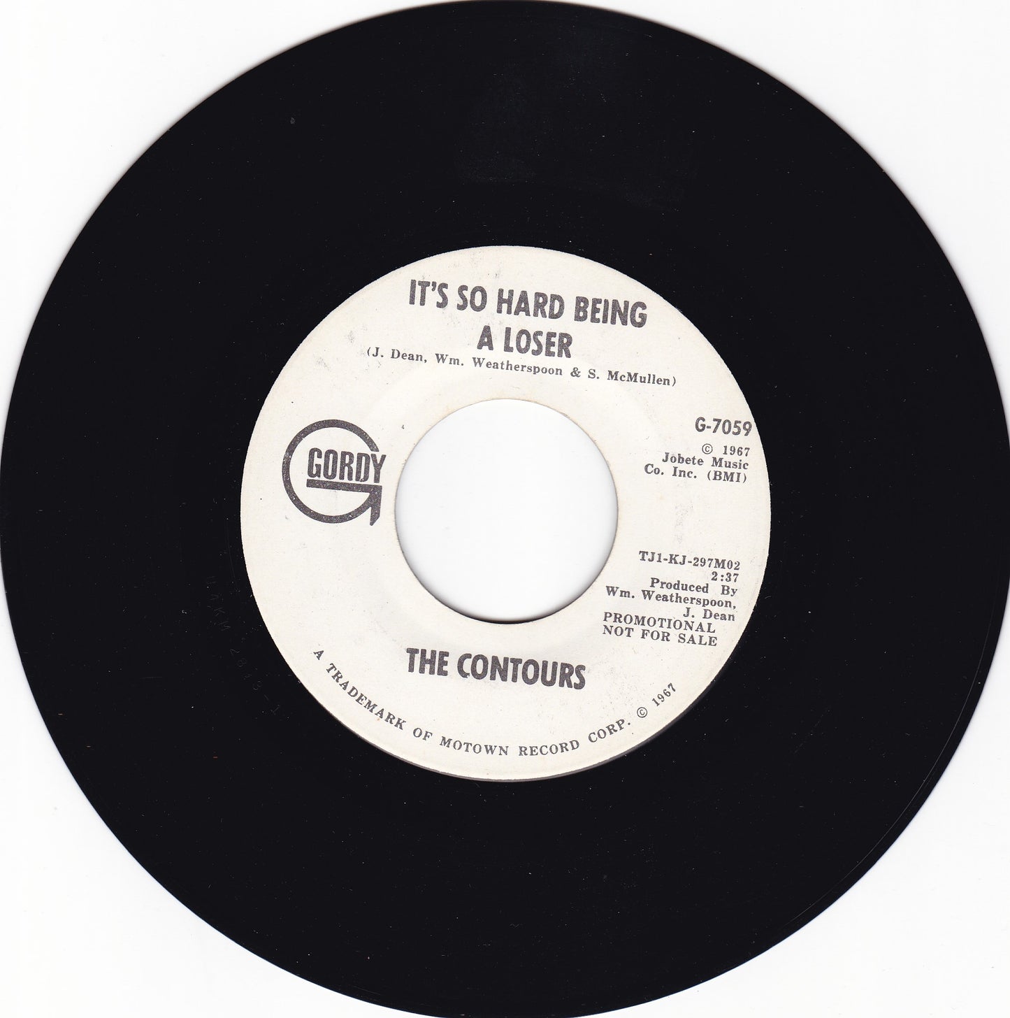 The Contours - It's So Hard Being A Loser - EX