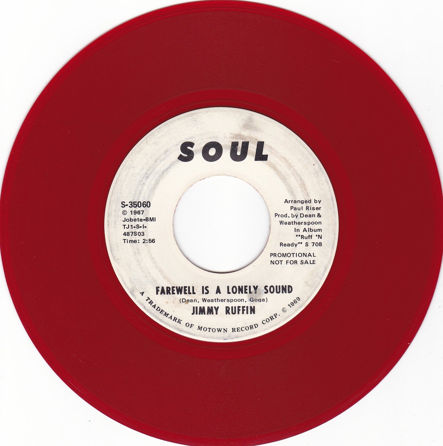 Jimmy Ruffin Farewell is a lonely sound VG+