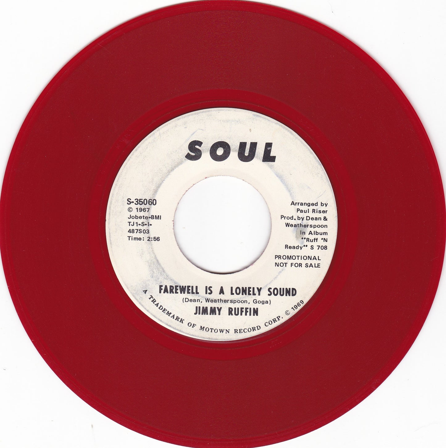 Jimmy Ruffin Farewell is a lonely sound VG+