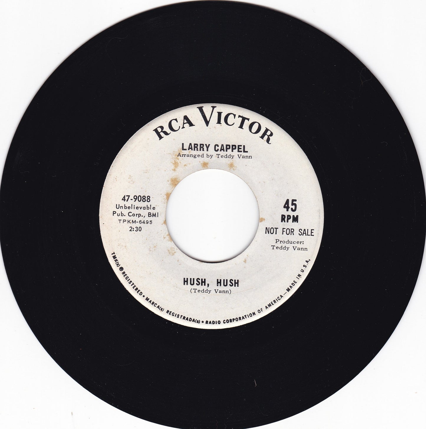 Larry Cappel - Hush hush - EX