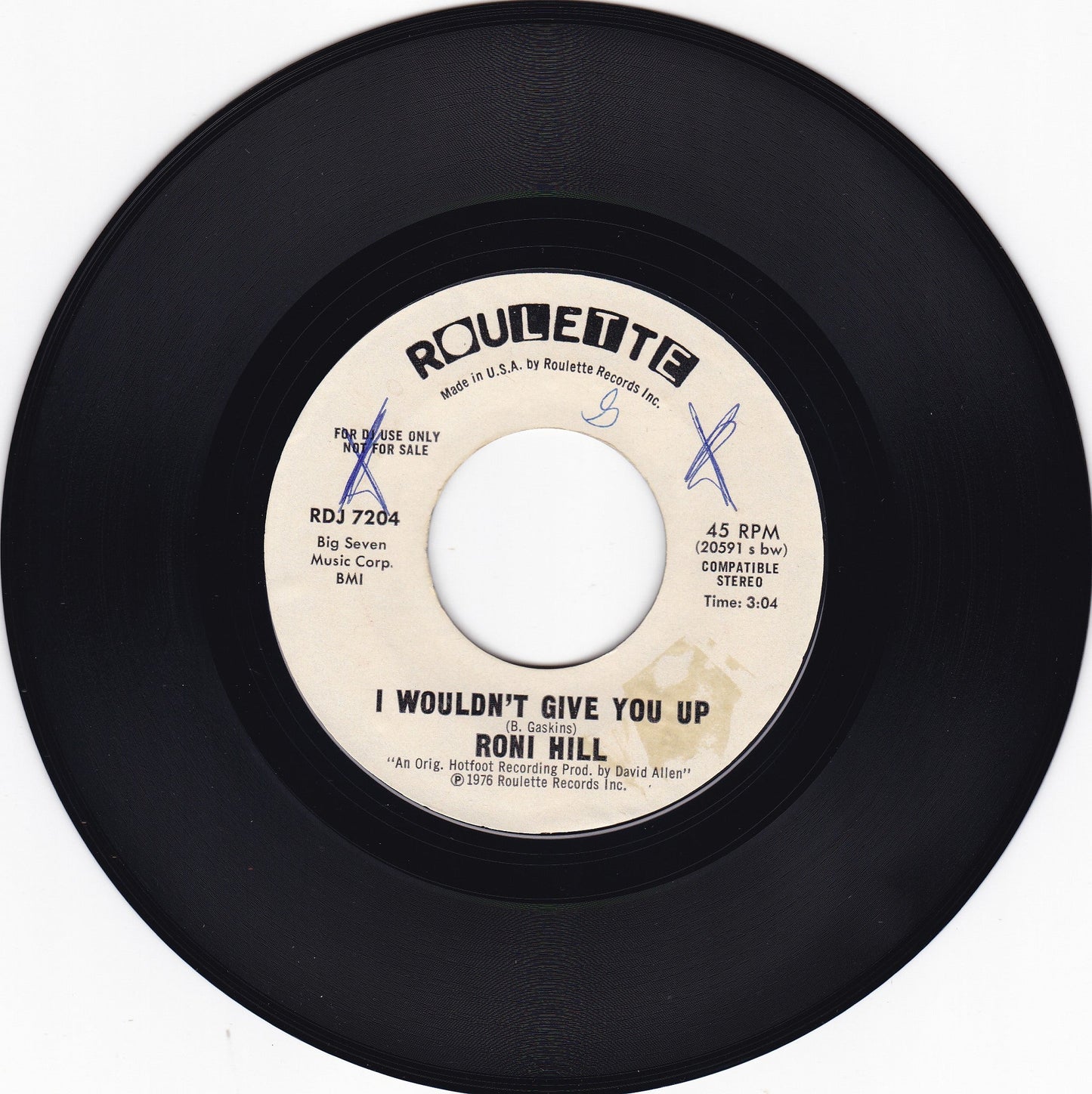 Roni Hill - I wouldn't give you up - EX