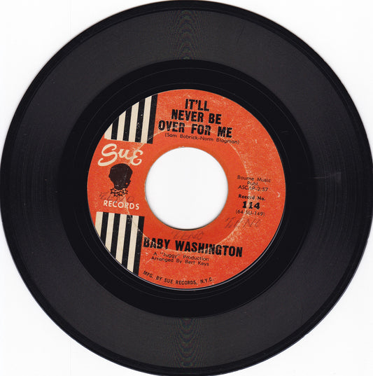 Baby Washington it'll never be over for me