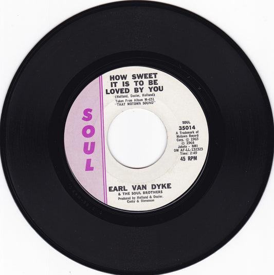 Earl Van Dyke How sweet it is to be loved you