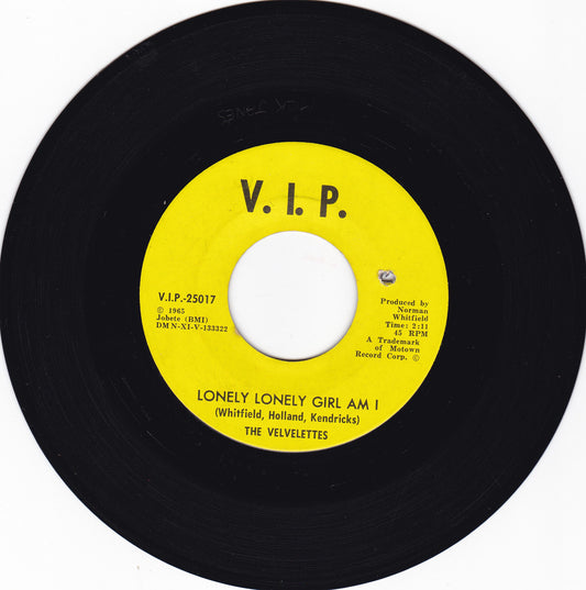 The Velvelettes Lonely lonely girl i am