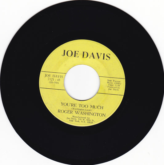 Roger Washington You're too much