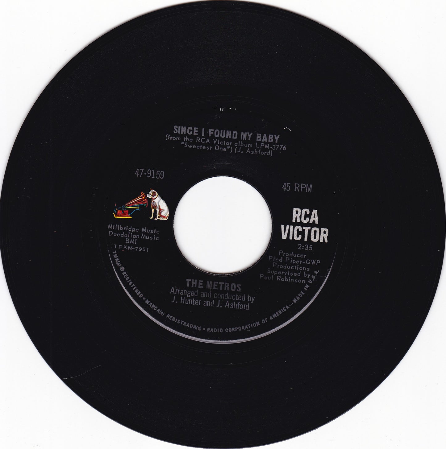 The Metros Since i found my baby