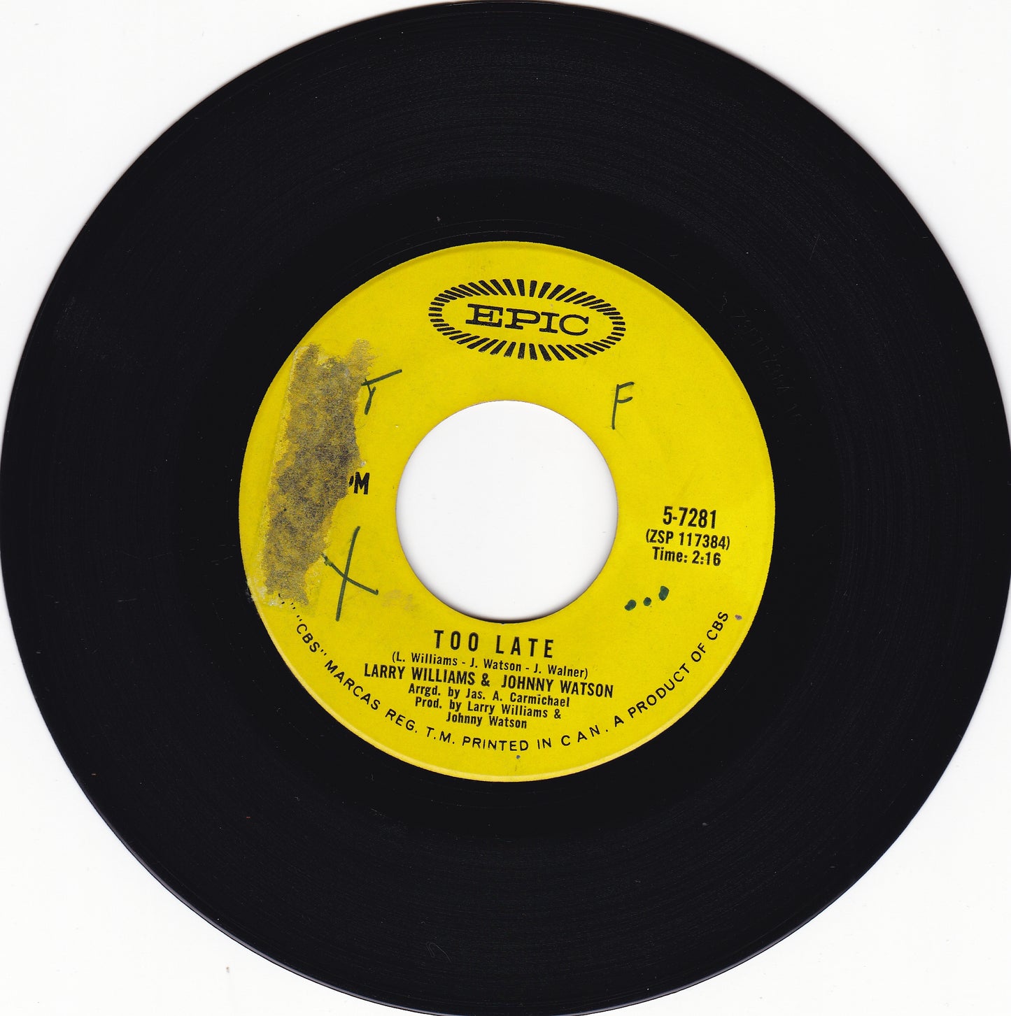 Larry Williams & Johnny Watson Too late