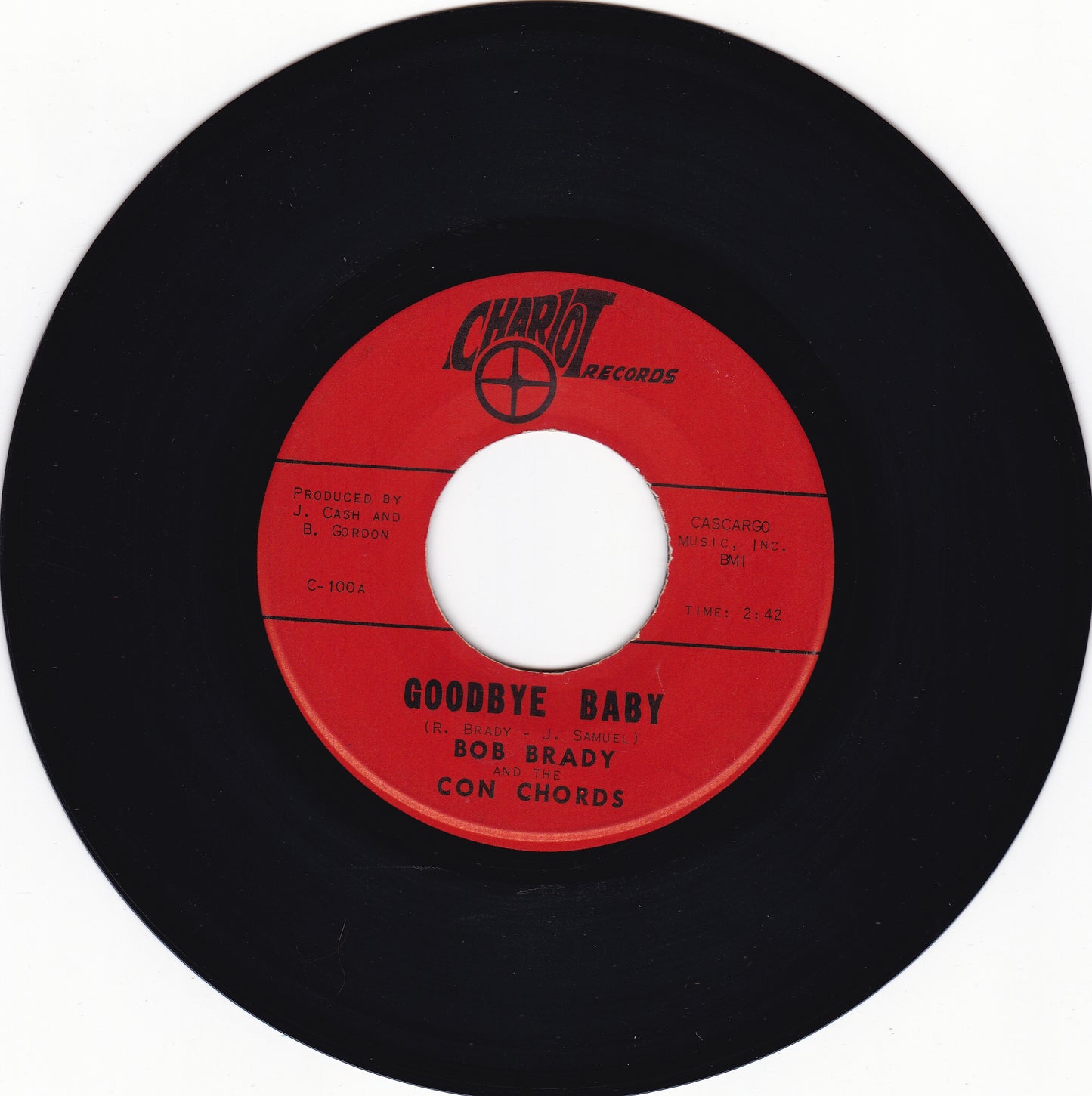 Bob Brady And The Con Chords Goodbye Baby