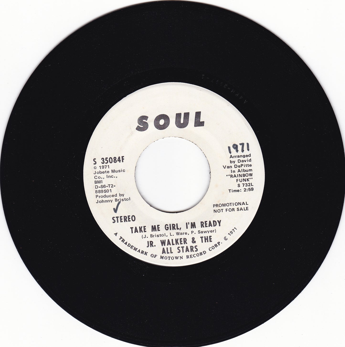 Jr Walker & the All Stars Take me girl i'm ready
