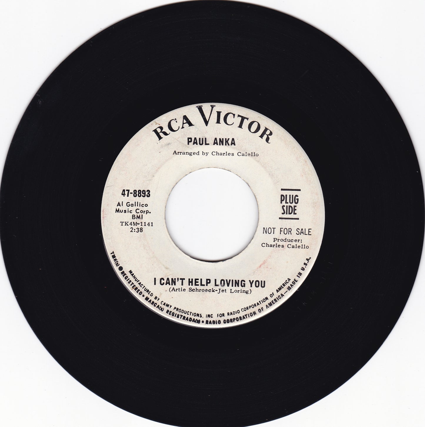 Paul Anka I can't help loving you