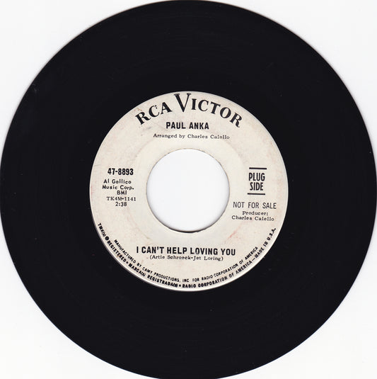 Paul Anka I can't help loving you