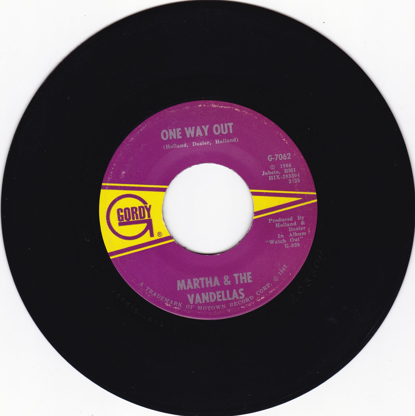 Martha & the Vandellas One way out