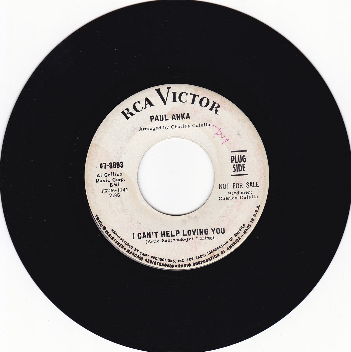 Paul Anka I can't help loving you